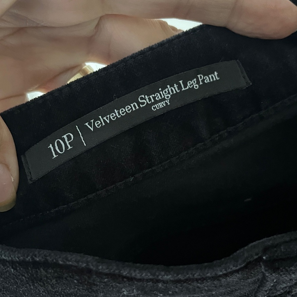 Talbots Curvy Black Sateen Straight leg pant. Sis 10p - Picture 5 of 9